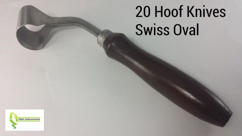 20 Swiss Hoof Knives Horse Farrier Equine Stable Goat Sheep Steel Wooden Handle