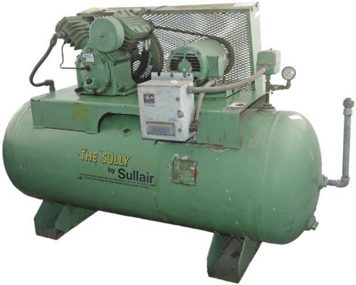 Sullair the sully st-23 5hp 3-phase 120-gallon tank horizontal air compressor for sale