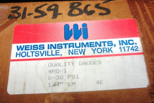 Weiss instruments psi gauge   0 - 30  psi for sale