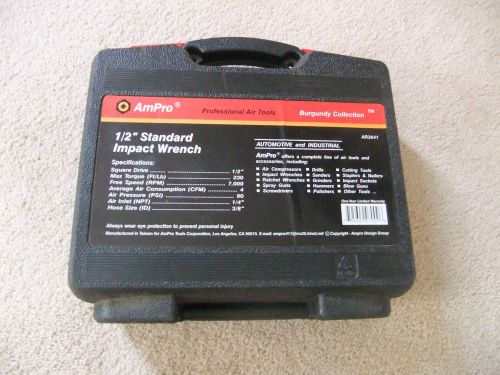 Ampro ar3641 1/2-inch drive standard impact wrench with case works fine for sale