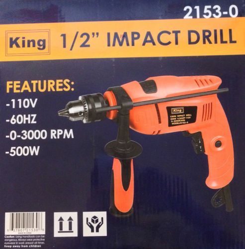 1/2&#034; Impact Hammer Drill UL/CUL 4.3 AMP / 0-3000RPM / 500W / 60HZ