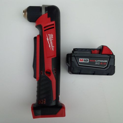 New milwaukee 2615-20 18v right angle drill, 4.0 48-11-1840 battery m18 18 volt for sale
