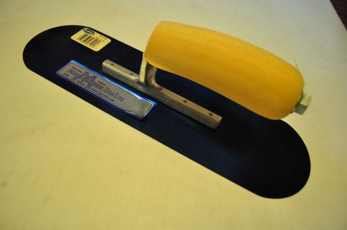 Marshalltown sp12b blue swiming pool trowel 12&#034; x 3-1/2&#034;with curved wood handle for sale