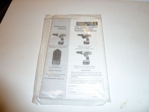 PORTER  CABLE  966     977  978   CORDLESS  DRILL  MANUAL AND  PARTS  LIST