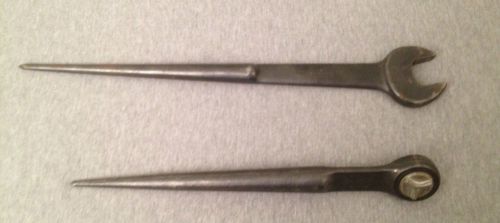 Williams Spud Wrenches  1/2&#034; Ratchet Wrench and 1 1/4&#034; Wrench