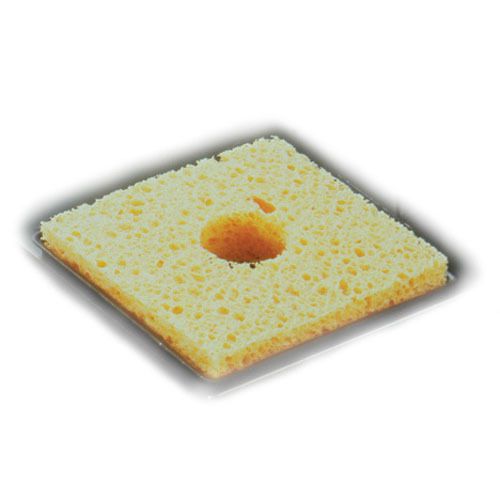 Hakko A1042 Solder Tip Cleaning Sponge with Center Hole, 2-5/8 x 2-5/8 x 5/8&#034;