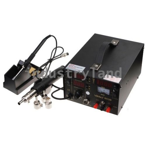3in1 smd iron gun hot air power supply ac220v rework soldering station fks for sale