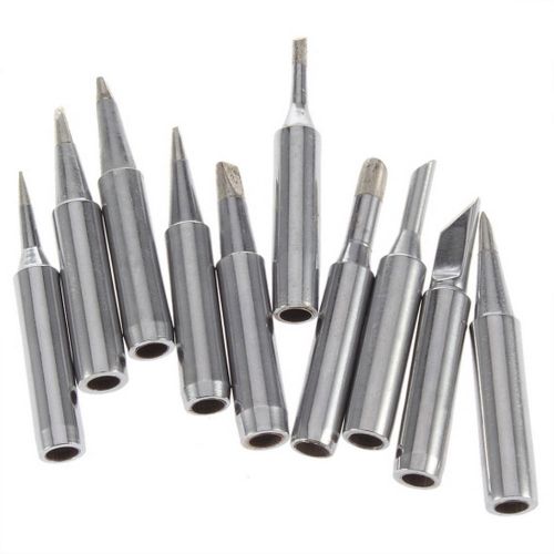 10 Pcs Solder Iron Tip 900M-T For Hakko Soldering Rework Station Tool Silver WW