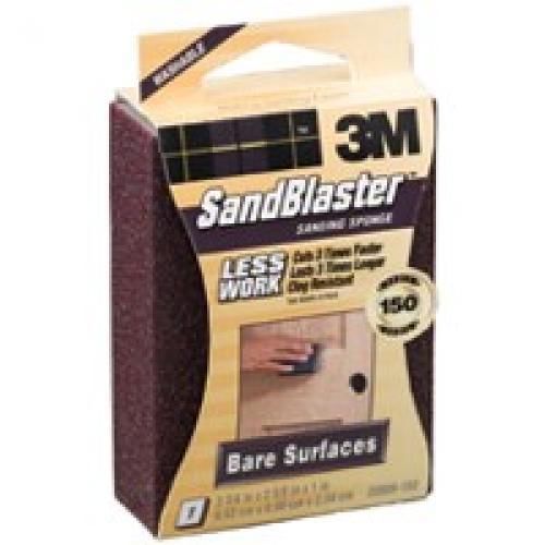 Sandblaster 3.75 in. x 2.5 in. x 1 in. 150 Grit Medium Sanding Sponge-20908-150