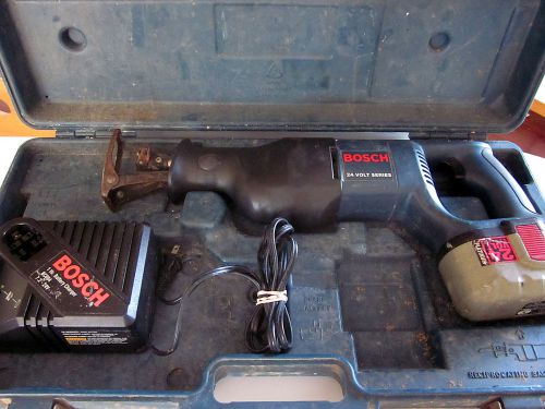 USED BOSCH 24V DUAL STROKE RECIPROCATING SAW #1645 W/ BATTERY, CHARGER &amp; CASE