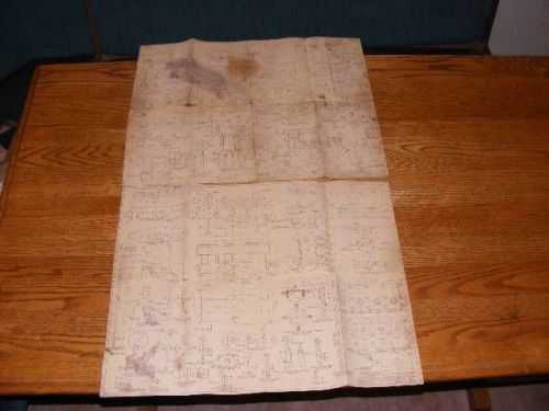 4 Cylinder 4 Cycle Gas Engine Blue Prints 1&#034; x 1&#034; Bore and Stroke Drawing 1 &amp; 2