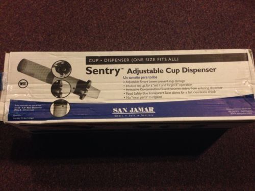 3 San Jamar Sentry Adjustable Cup Holders/Dispensers Brand New Drop In!!