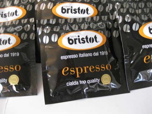 FRESH NEW STOCK BRISTOT ESPRESSO COFFEE PODS E.S.E. SYSTEM 100 PIECES WHOLESALE