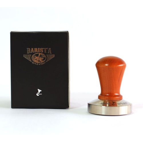 58mm Espresso Tamper Stainless Steel Natural Wood Handle Coffee Tamper