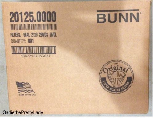 Bunn 6 gallon Urn Paper Filters MPN 20125.000 - Brand New in Unopened Box