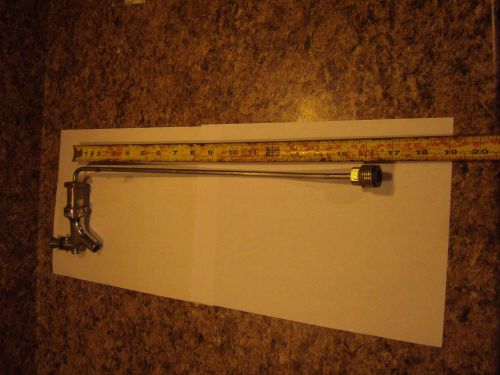 Chromed brass beer faucet tap with 16&#034; 90 degree tube for kegerator tower