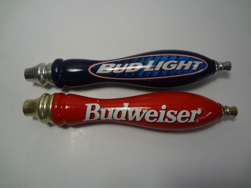 Budweiser and Bud light tap handles Very good condition !