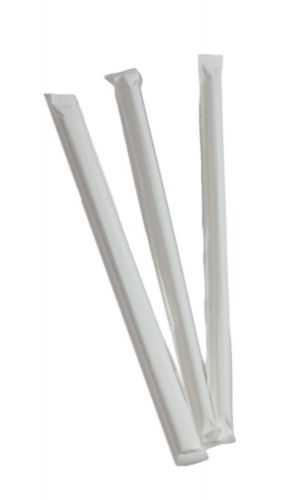 Milk Shake Straws Drinking Thick Straws-Wrapped 8 inches 100 ct Clear Giant 8