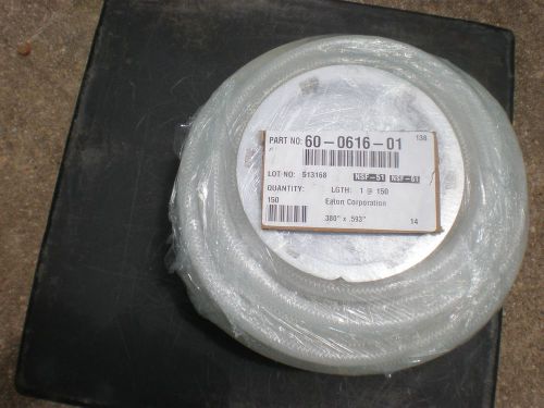 50ft eaton white type 60 braided beverage tubing .375&#034; id .593&#034; od for sale