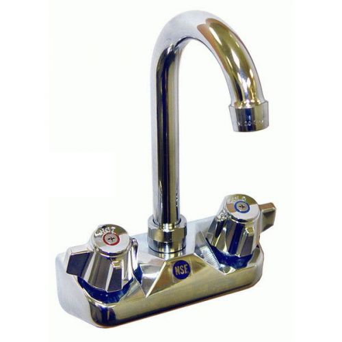 AA Faucet 4&#034;Wall Mount No Lead Faucet w/ 5&#034; Gooseneck Spout NSF Approved AA-412G