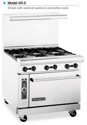 American range ar6 6 burner range with oven below for sale