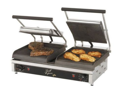 STAR SMOOTH IRON COMMERCIAL COUNTER DOUBLE PANINI SANDWICH GRILL PRESS GX20IS