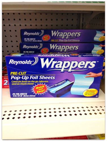 Reynolds wrappers pre cut pop up foil sheets 250 count 10 pack