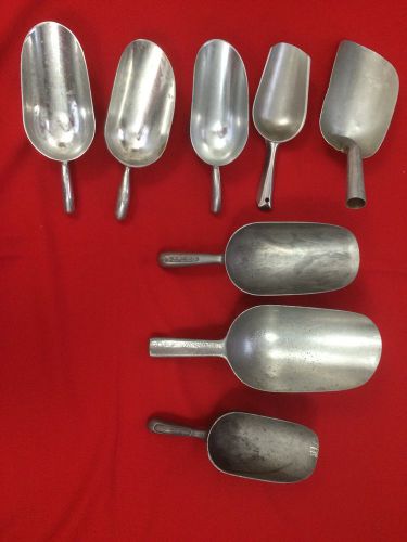Vollrath scoop commercial - lot of 8. bulk food, ice, dog for sale