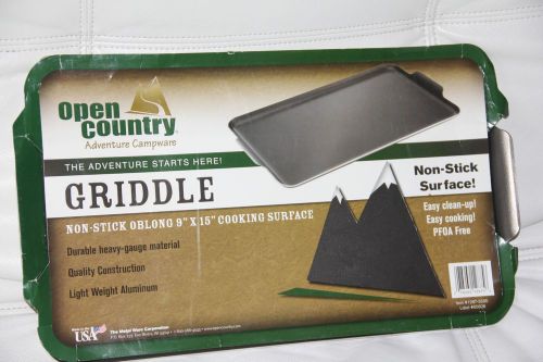 New Open Country Non-Stick Oblong Griddle 9&#034;x15&#034; Cooking Surface Light Weight US