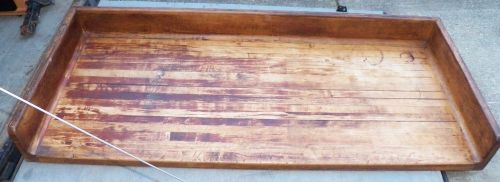 Vtg 72&#034; maple wood butcher block 6&#034; back side splash 30&#034; deep baker work table for sale