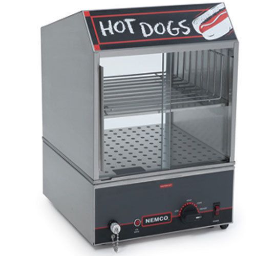 Nemco 8301 hot dog steamer, 150 hot dogs, 30 bun capacity, roll-a-grill series for sale