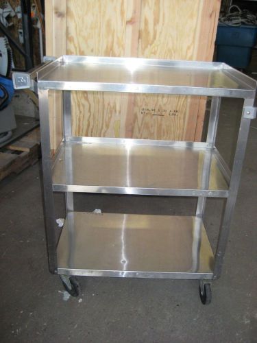 Lakeside 311 stainless steel 3 shelf utility cart - 16 1/4&#034; x 27 1/2&#034; x 32 1/8&#034; for sale