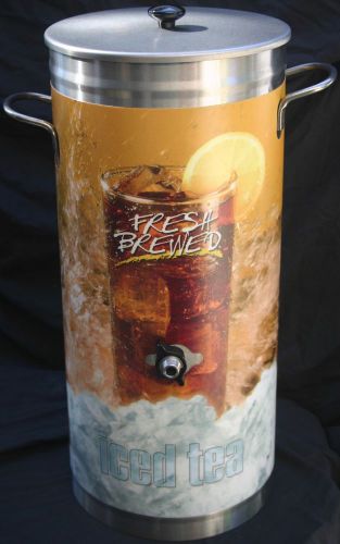 Stainless 3 gallon iced tea beverage dispenser, iced coffee also available for sale