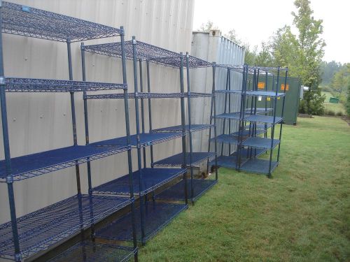 Blue metro type coated shelving for sale