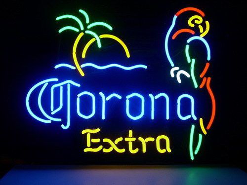 17&#034;x14&#039;&#039; Corona Extra Parrot Palm Tree Logo Beer Bar Pub Neon Light Sign New V53