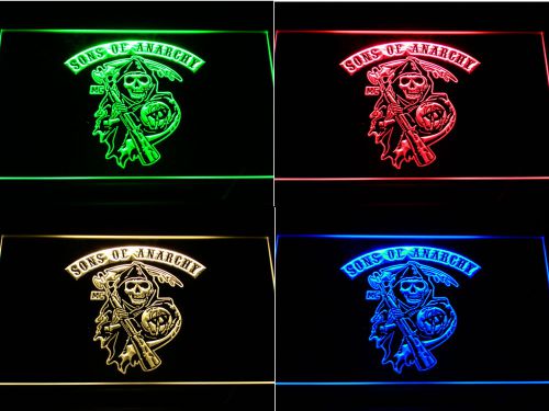 Sons of anarchy led logo for beer bar pub pool billiards club neon light sign for sale