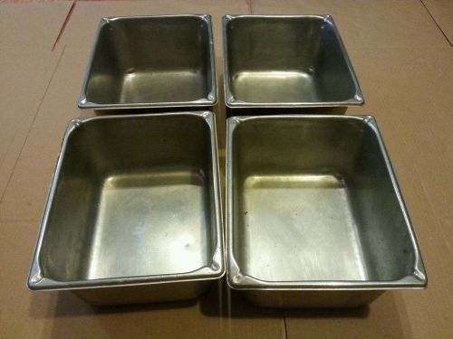 4 Vollrath 3026-2 10QTS Stainless Steel Steam Table  Pan