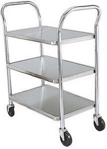Adcraft 1624-3 16&#034; x 24&#034; stainless steel shelf utility cart 400 lb cap for sale