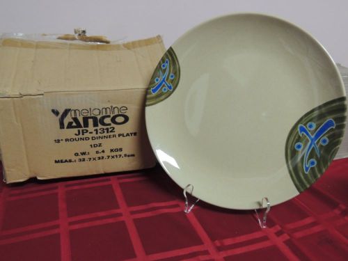 1 Dozen Yanco JP-1312 Japanese Plate, 12&#034; dia., round, dishwasher safe, melamine