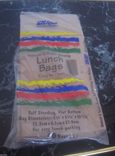 Brown Paper Lunch Bags Self Standing Flat Bottom Natural