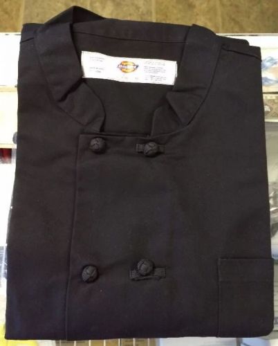 Chef Jacket Dickies CW070304C Restaurant Double Button Black Uniform Coat 4X New