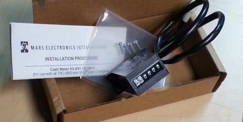 Mars MEI Cash Meter Kit #91-16-168-4  tracks sales - connects to Mars TRC 6800H