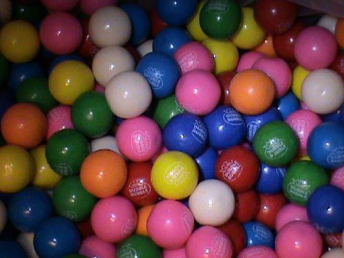 500 ASSORTED 1 INCH DUBBLE BUBBLE GUM BALLS 8 FRUIT FLAVORS (SAME DAY SHIPPING)