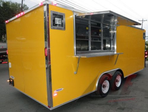 Concession Trailer 8.5&#039; x 20&#039; (Yellow) BBQ Event Catering Food Kitchen Enclosed