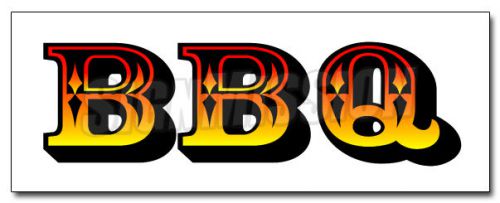 24&#034; BBQ DECAL sticker barbque bbq smoker supplies stand cart trailer southern