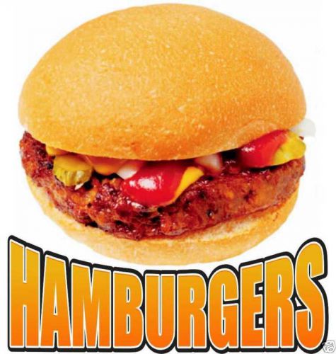 Hamburger Burgers Restaurant Concession Food Decal 12&#034;