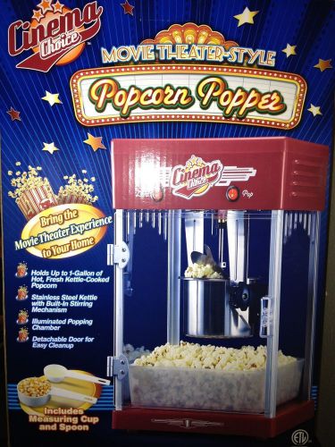 Pop corn popper maker~cinema choice movie theater style~kids home~birthday party for sale
