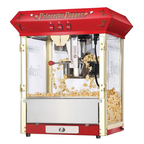 Great Northern Princeton Red Antique Style Popcorn Popper Machine, 8 oz