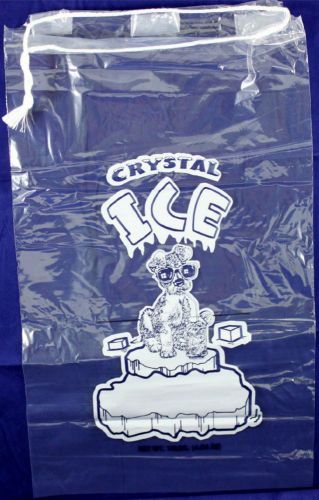 NEW Plastic Ice Bags 10 Lb. With Draw String Closure - Pack of 100