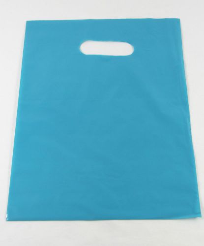 75 9&#034; x 12&#034; TEAL BLUE  GLOSSY Low-Density Plastic Merchandise or Party Bags